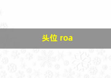 头位 roa